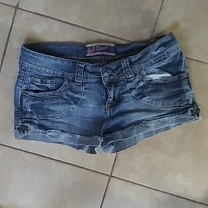 Denim booty shorts